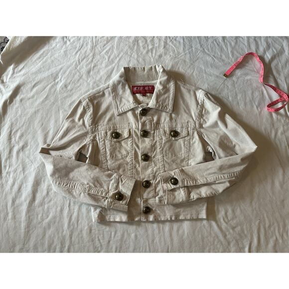 Red Ox Cropped Corduroy Jacket M | Military Style Retro Y2K - Picture 1 of 6